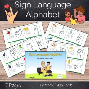 Sign Language Flashcard First Sign Language Alphabet Flash Cards - Homeschool Giveaways