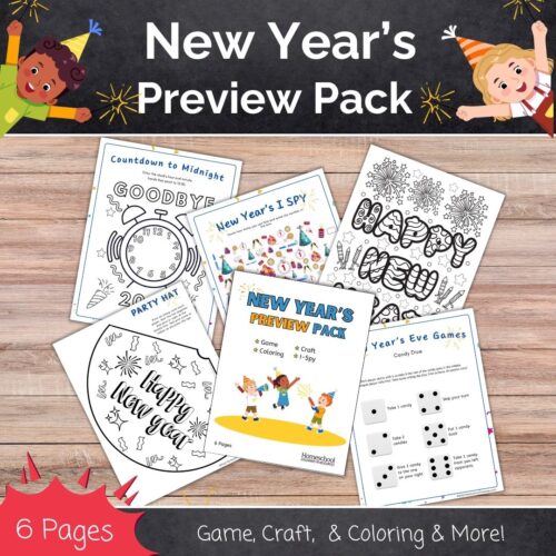 New Years free preview pack with images from 6 pages.